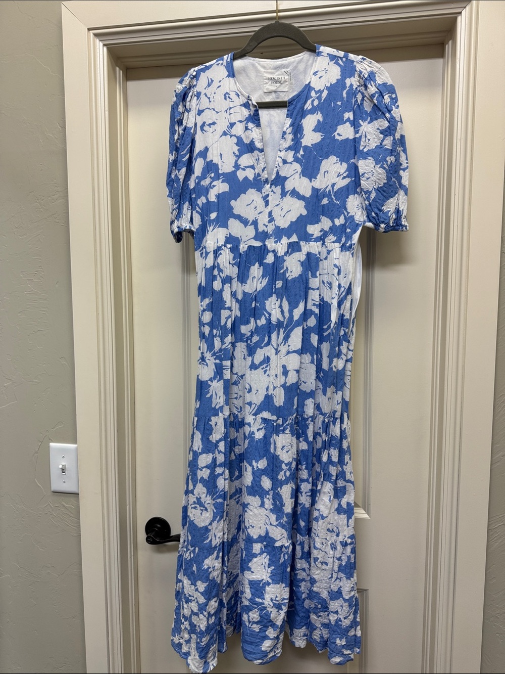 Tuckernuck Blue & White Floral Midi Dress